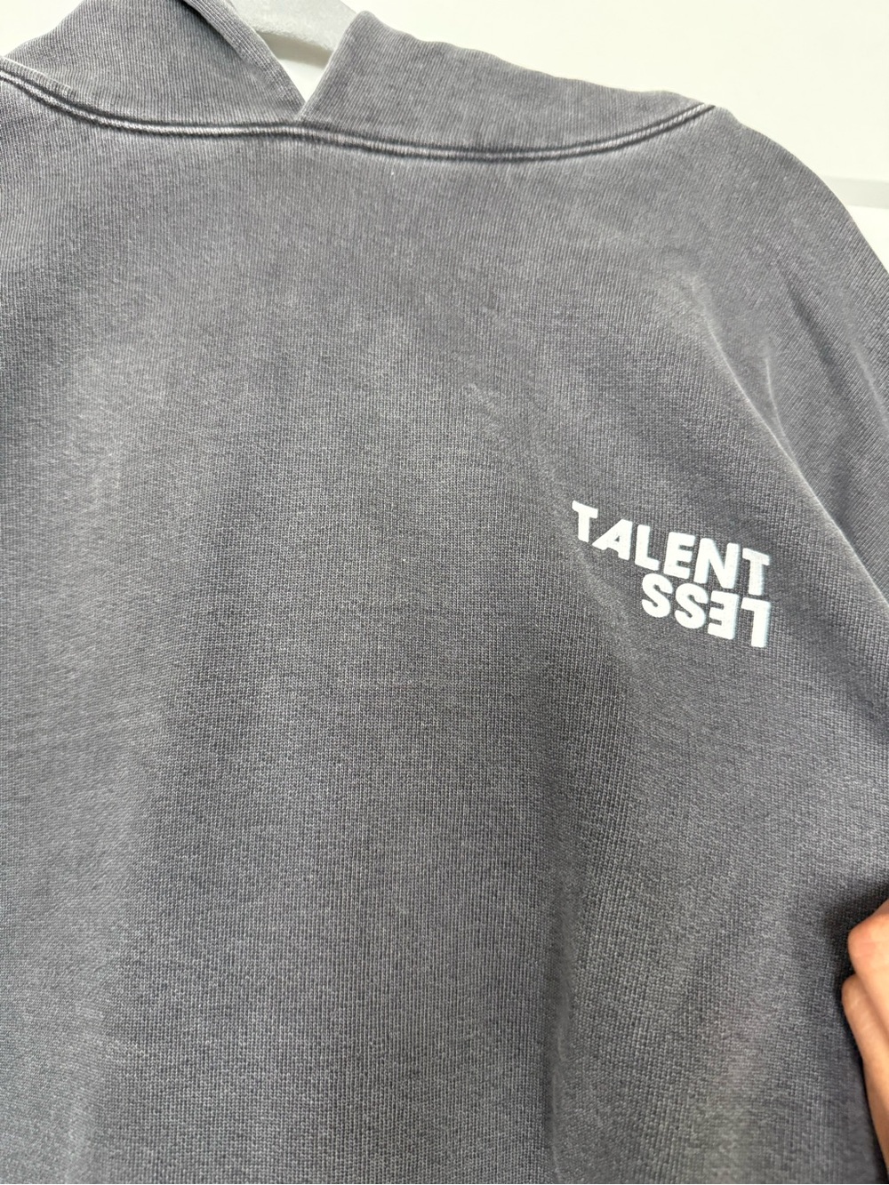 TALENTLESS Gray Washed Pullover Hoodie - Picture 2 of 4
